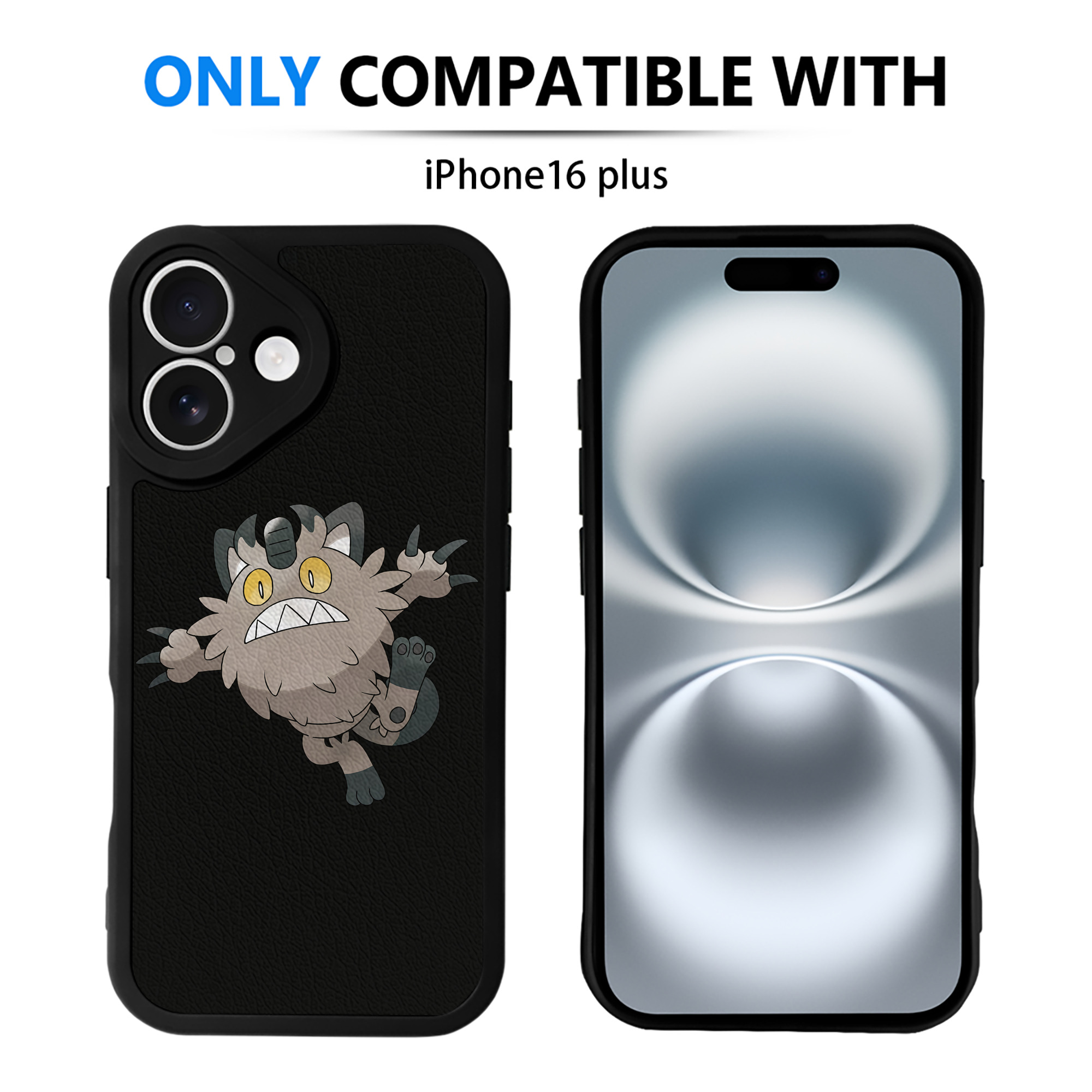 （画像用） ポケットモンスター Pokémon 【iPhone 16シリーズ対応】シリコンスマホケース（レザー調） 材質：シリコン